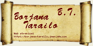 Borjana Tarailo vizit kartica